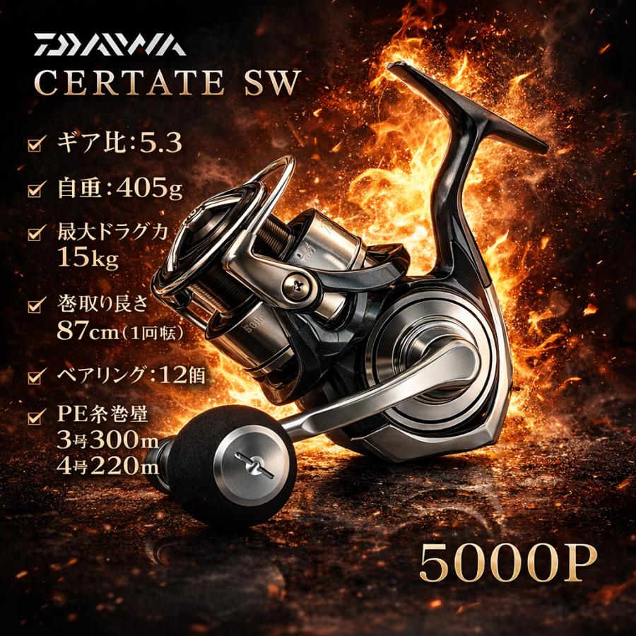 ダイワ 24 セルテートSW 5000-P 新品未使用 スピニングリール ジギング 青物 ソルトウォーター 高剛性の画像