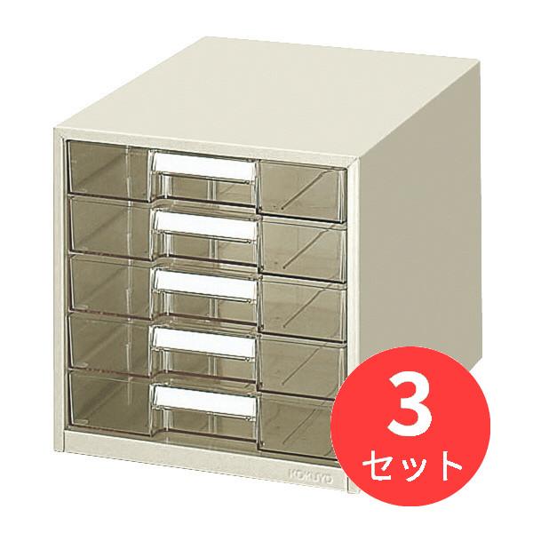 コクヨ レターケース透明プラスチック引き出しタイプA4縦5段 LC-G5M