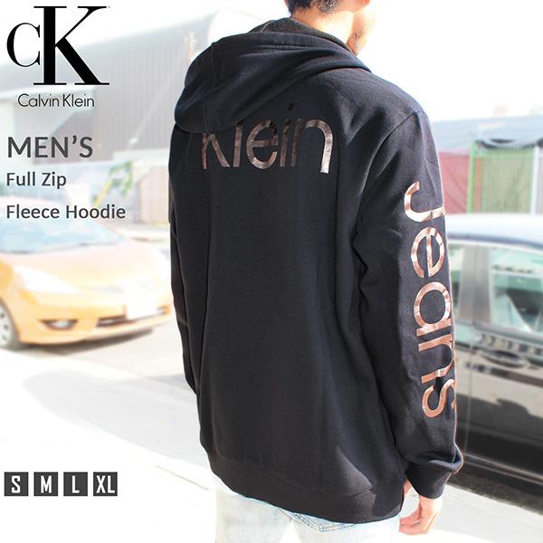 カルバンクライン CALVIN KLEIN パーカー ジップアップ フーディ スウェット メンズ ロゴ コットン 長袖 裏起毛 ストリート