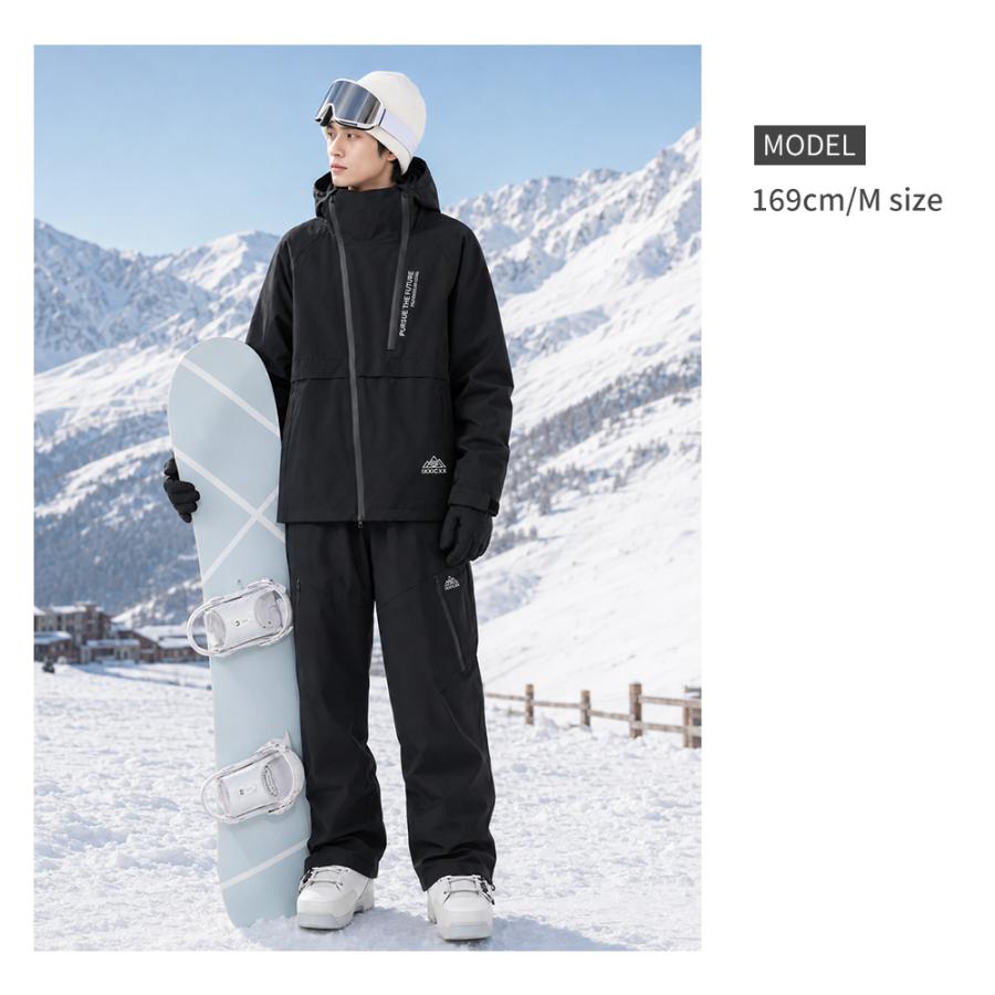 DESCENTE スノーウェア上下M ブラック スキースノボ シンプル 男女兼用 スノーボードウェア 上下セット メンズ レディース スキーウェア