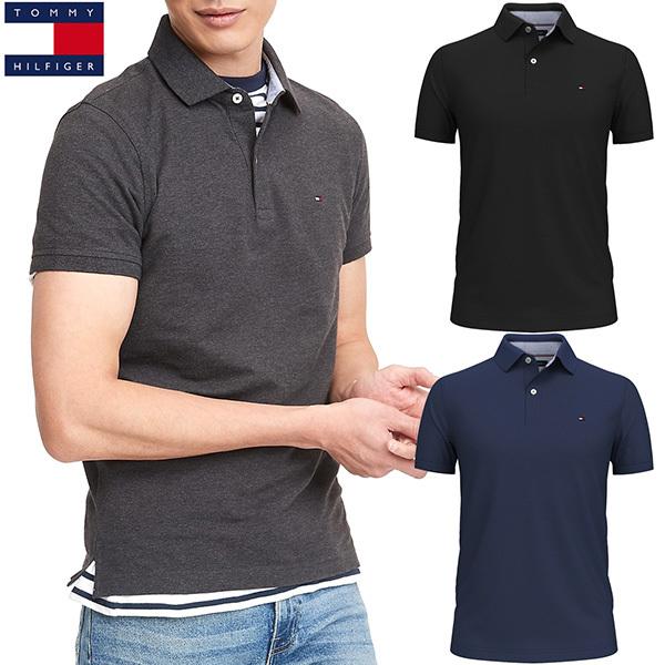 90 Off トミーヒルフィガー ポロシャツ 半袖 スリムフィット ストレッチ メンズ ゴルフ ウェア スポーツ アウトドア ロゴ テレワーク トップス 鹿の子 Tommy Hilfiger