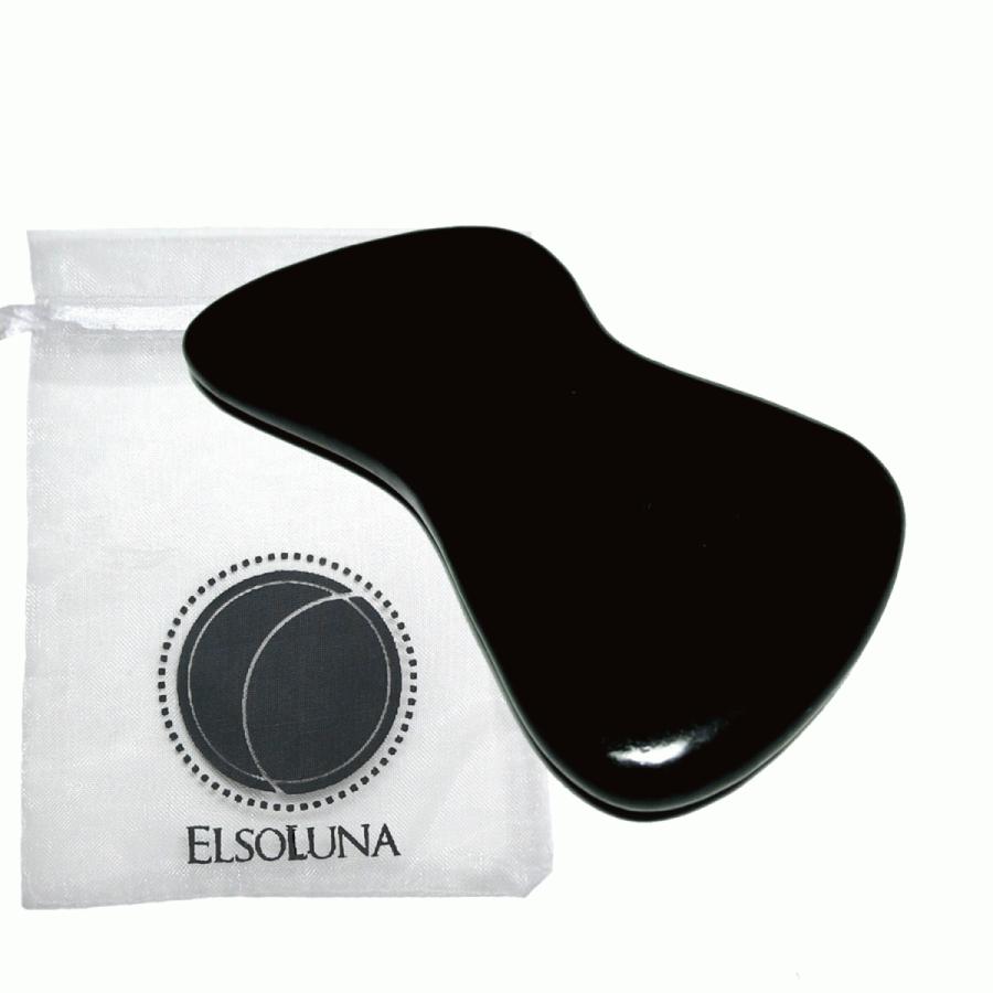 かっさ プレート 天然石 ベン石 蝶型 約95x45x5(mm) オーガンジー袋