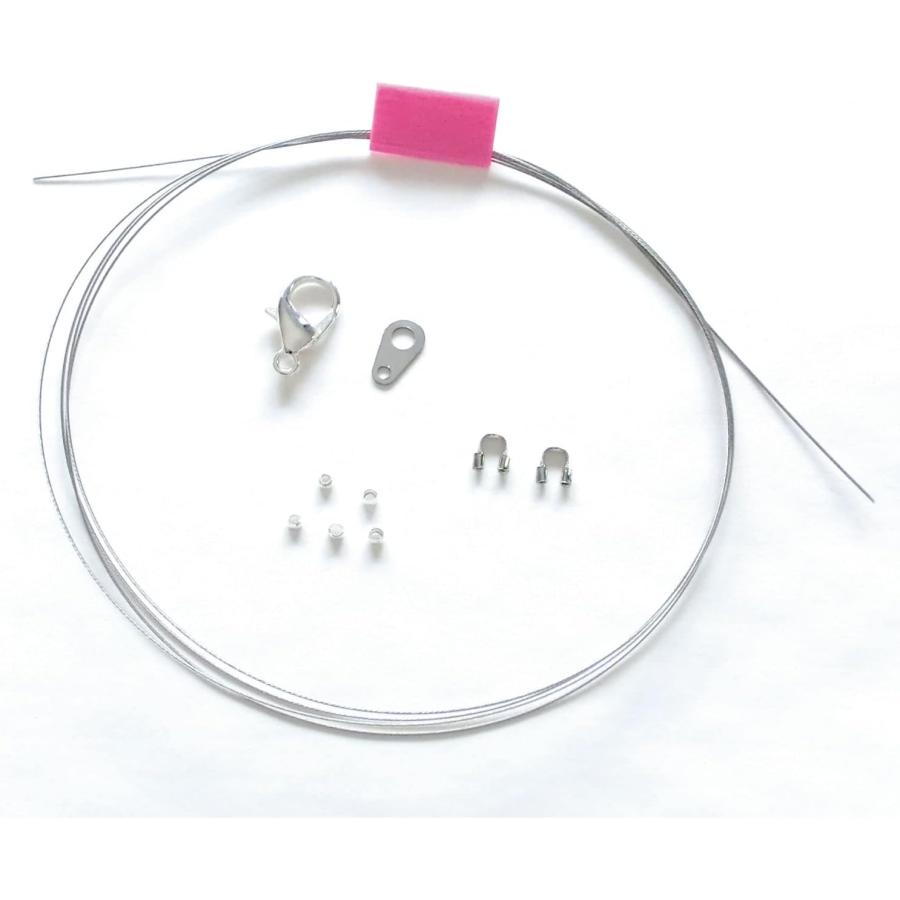 ワイヤー ネックレス 修理キット （カニカン シルバー 0.45mm） 金具