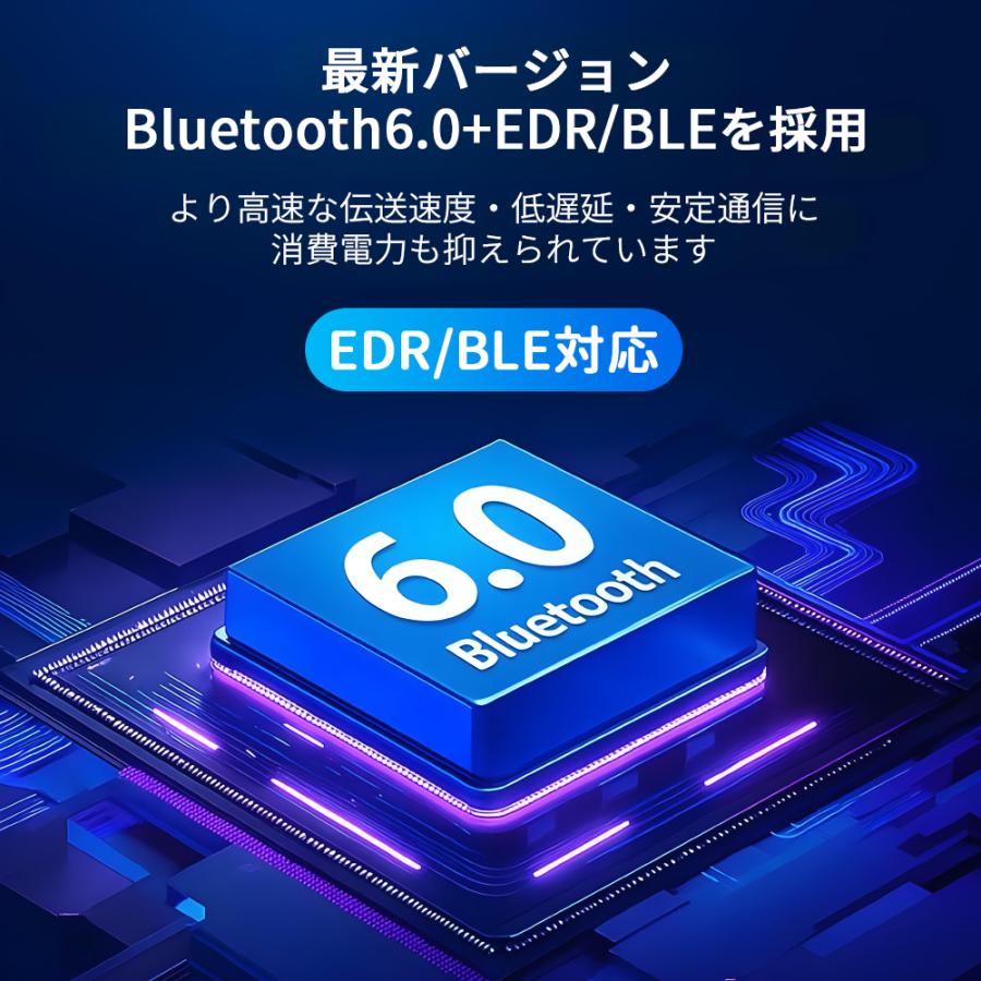 Bluetooth アダプタ 6.0 レシーバー ブルートゥース 送信機 USB ブルートゥースアダプター 受信機 PC パソコン ワイヤレス | ELUK | 04