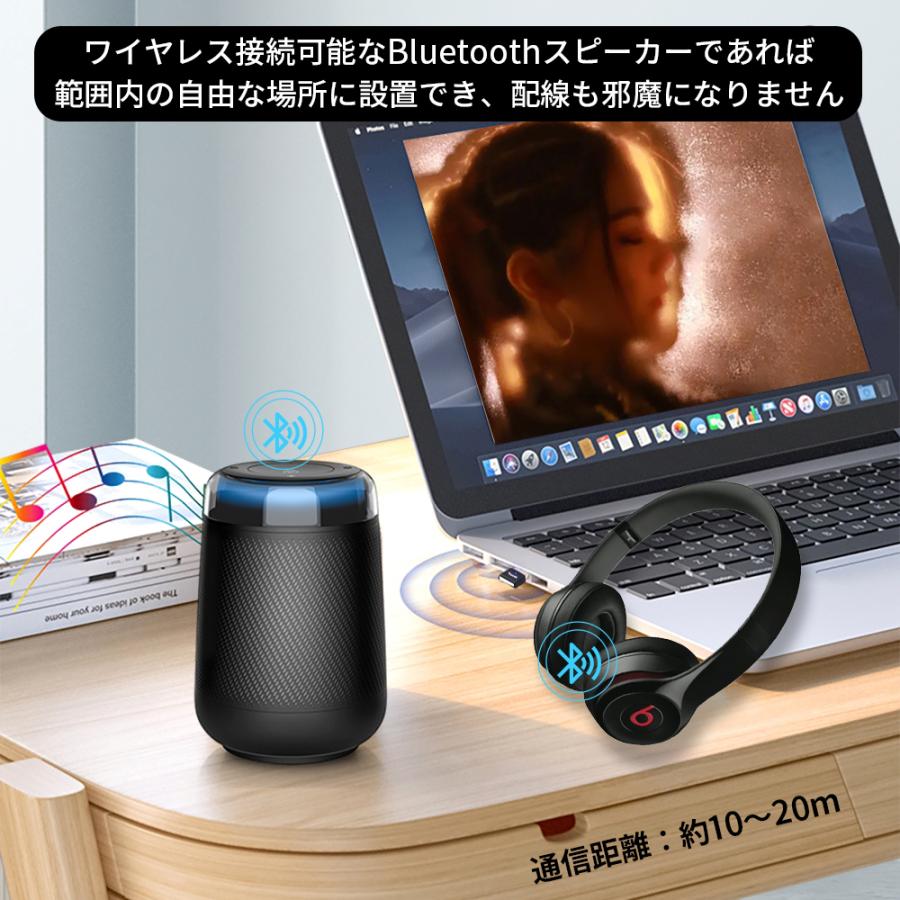 Bluetooth アダプタ 6.0 レシーバー ブルートゥース 送信機 USB ブルートゥースアダプター 受信機 PC パソコン ワイヤレス | ELUK | 08