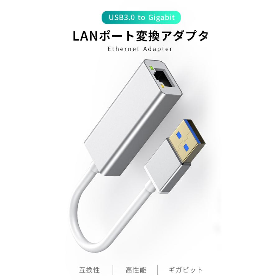 USB LAN 変換アダプタ 有線LANアダプター USB-C Type-C アダプター イーサネットアダプタ LANアダプター 3.0 タイプC｜elukshop｜04