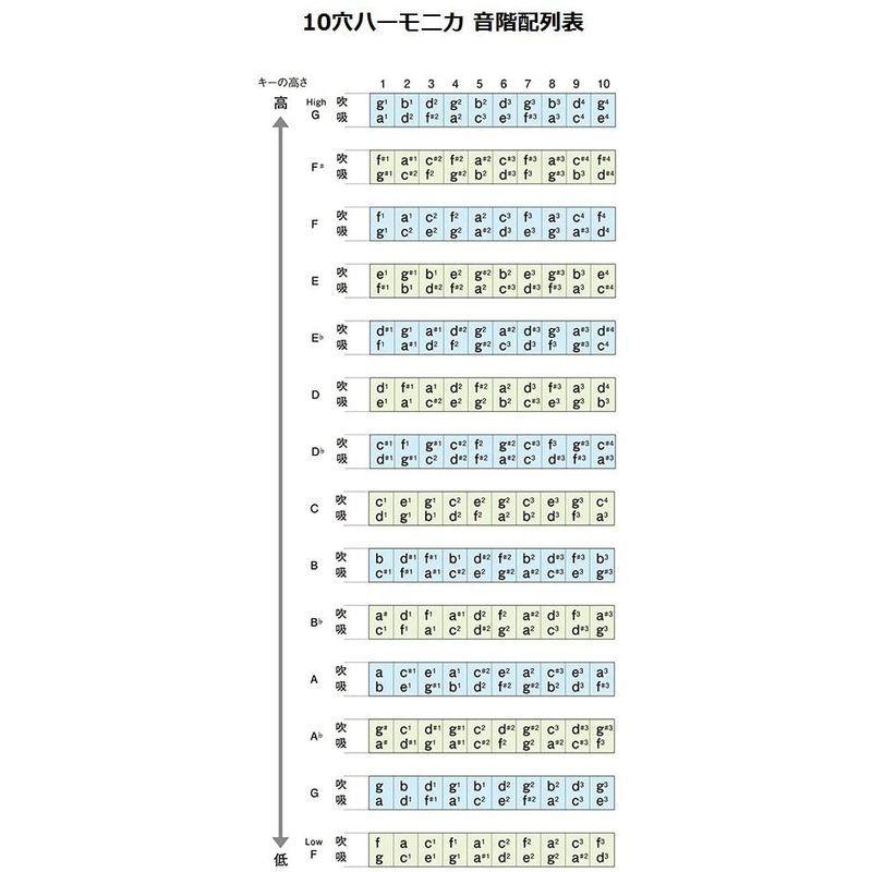 SUZUKI スズキ 10穴ハーモニカ ファビュラスシリーズ F-20J C