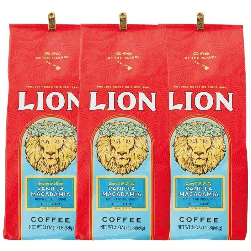 美しい ライオンコーヒー バニラマカダミア 粉 680g 3パック コーヒー Meorboston Org