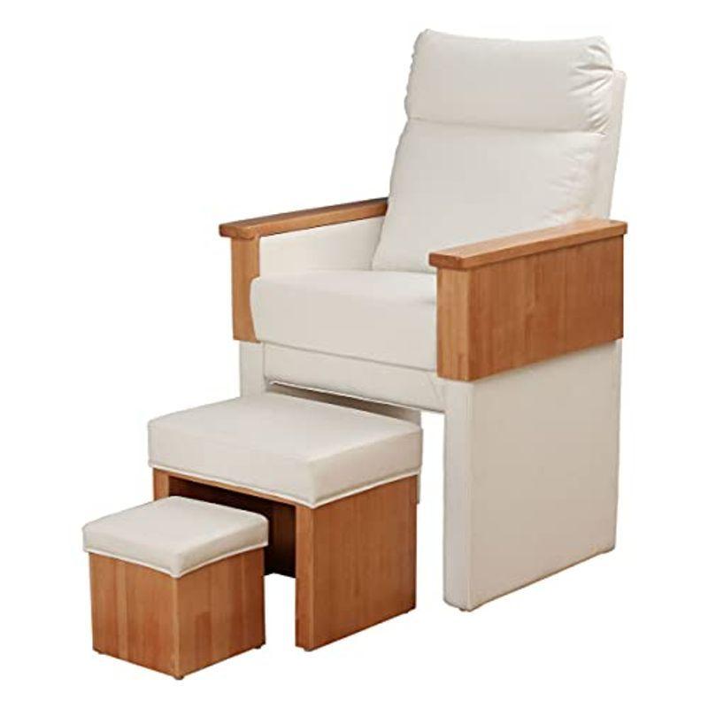 フット ハイチェア キング 3点セット リラックスチェア ホワイト 3点セット ネイルチェア サロンチェア リラックスチェア フットイス フットケア フットイス ペディキュア オ えるみストア