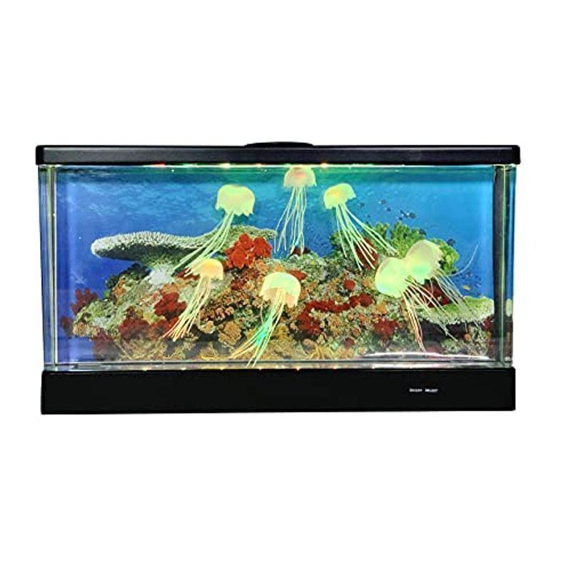 喜ばれる誕生日プレゼント イシグロ アクアリウムクラゲ ワイド W450 H245 D70ｍｍ ブラック オブジェ 置き物 Raffles Mn