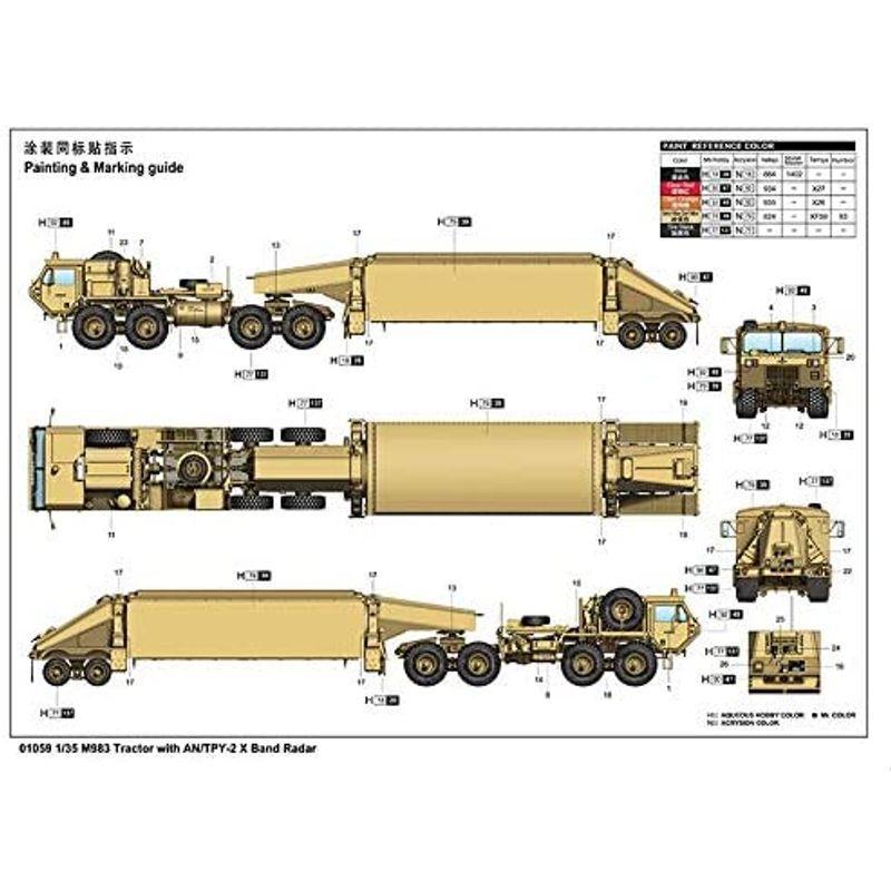トランペッター 1/35 HEMTT M983トラクター&TPY-2 Xバンドレーダー プラモデル 01059 HEMTT M983トラクター&TPY Xバンドレーダー プラモデル トランペッター 1/35