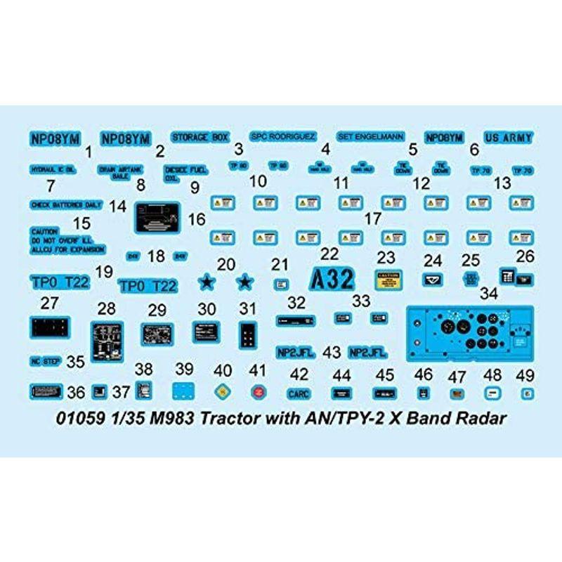トランペッター 1/35 HEMTT M983トラクター&TPY-2 Xバンドレーダー プラモデル 01059 HEMTT M983トラクター&TPY Xバンドレーダー プラモデル トランペッター 1/35