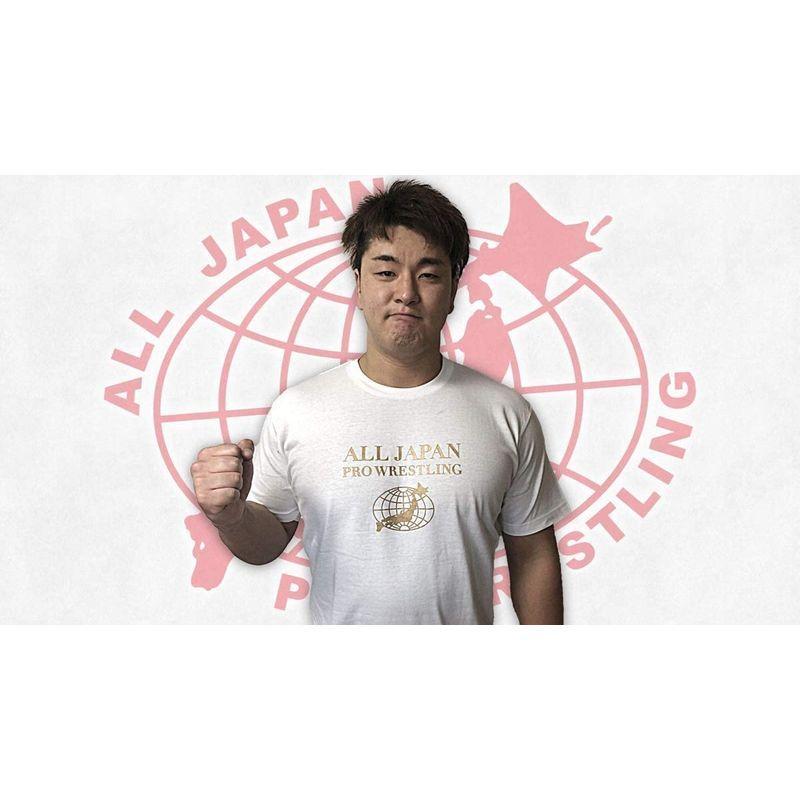 全日本プロレス 公式 タイポグラフィ ロゴ Tシャツ ホワイト メンズ レディース 兼用 格闘技 プロレス グッズ Sサイズ 今年も話題の