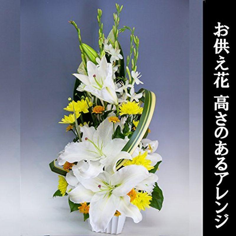 日本通販店 お供え 生花 高さのあるアレンジ 黄色 L メッセージ ラッピング 無料 取説付 お悔やみ 仏花 仏壇用 お盆 お彼岸 法事 葬式 ショッピング最激安 Miracleleaffl Com