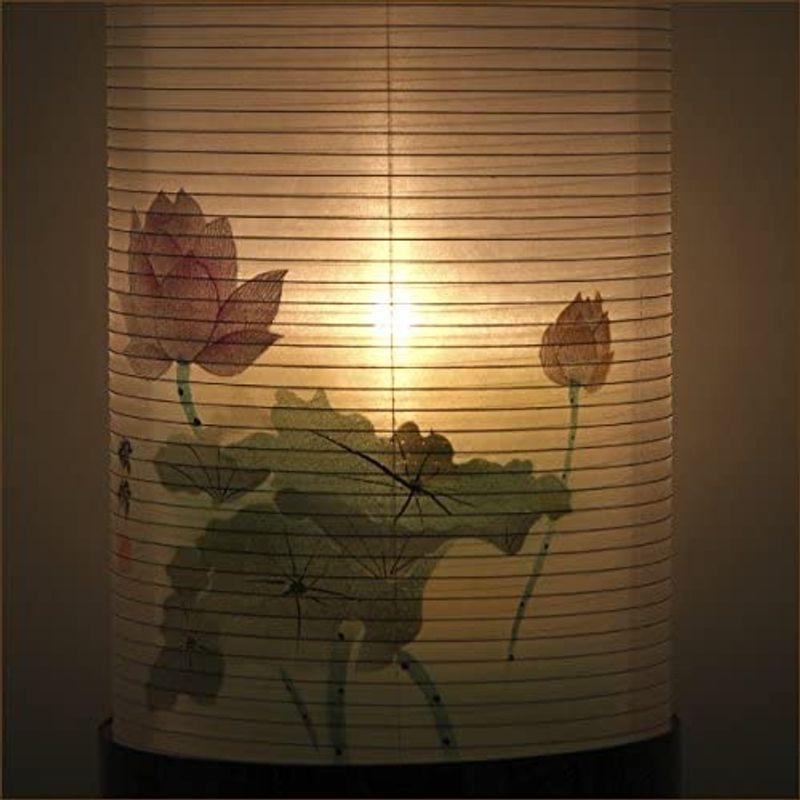 中古品 服部茂樹商店 住吉・盆提灯/ちょうちん 黒塗8号姫住吉 桟付 蓮 1対 電源コードタイプ 【YWU9010048372】(31664円)