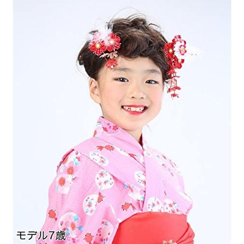 翌日発送可能 卒業式 浴衣 成人式 レッド 朱色 つまみ細工 2点セット 髪飾り 七五三 結婚式 通販 浴衣 ゆかた 髪かざり 簪 かんざし かんざし 髪飾り Michiganestateplanning Com