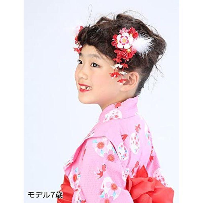 翌日発送可能 卒業式 浴衣 成人式 レッド 朱色 つまみ細工 2点セット 髪飾り 七五三 結婚式 通販 浴衣 ゆかた 髪かざり 簪 かんざし かんざし 髪飾り Michiganestateplanning Com