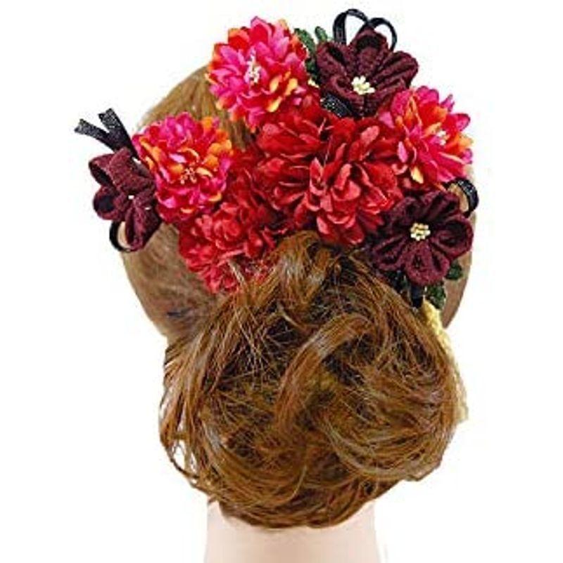 はこぽす対応商品 房付き 組紐 金 ピンク 赤 和装 袴 振袖 花 成人式 髪飾り 下が No 9 4806 ドライフラワー ヘアアレンジ ヘアスタイル 髪型 かんざし 髪飾り Michiganestateplanning Com