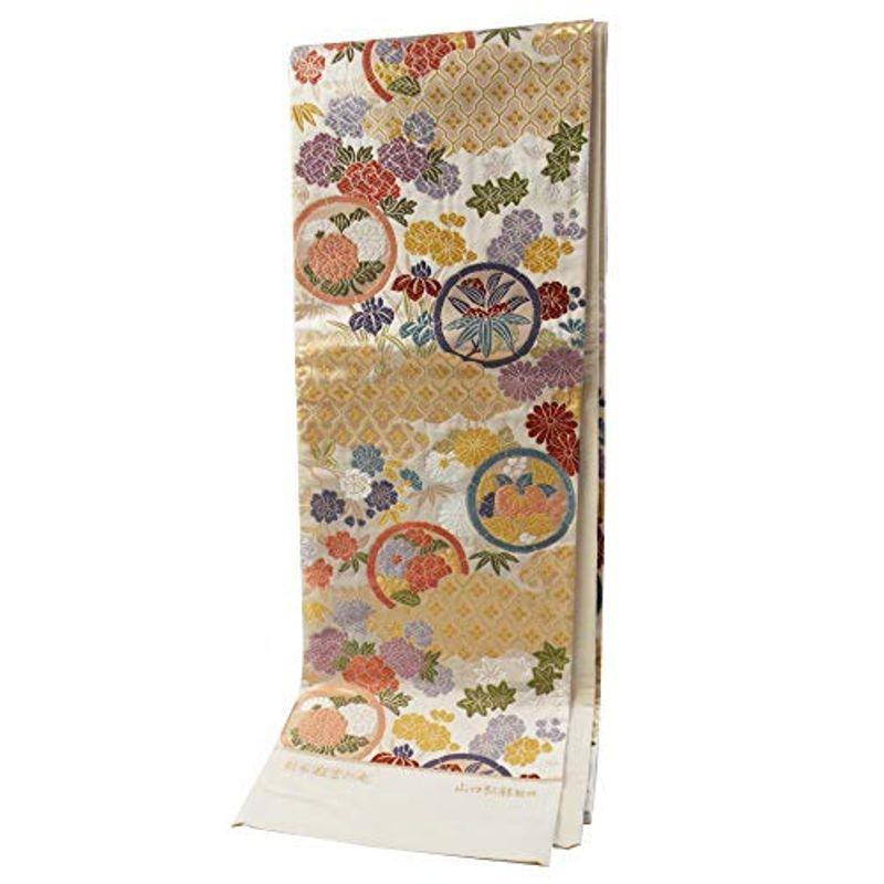 きもの屋 さらさお仕立て上がり 礼装用 西陣織 金刺繍入り 正絹 袋帯 能衣狂言の丸 常盤貴子 着用柄 th-10