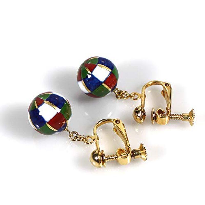 伊万里焼 陶芸 イヤリング 小玉下がり