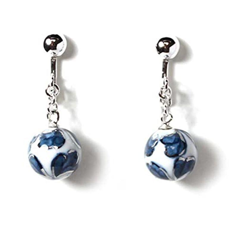 伊万里焼 陶芸 イヤリング 小玉下がり