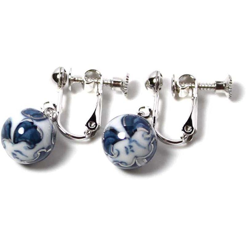 伊万里焼 陶芸 イヤリング 小玉下がり イヤリング 伊万里焼 陶芸 小玉下がり