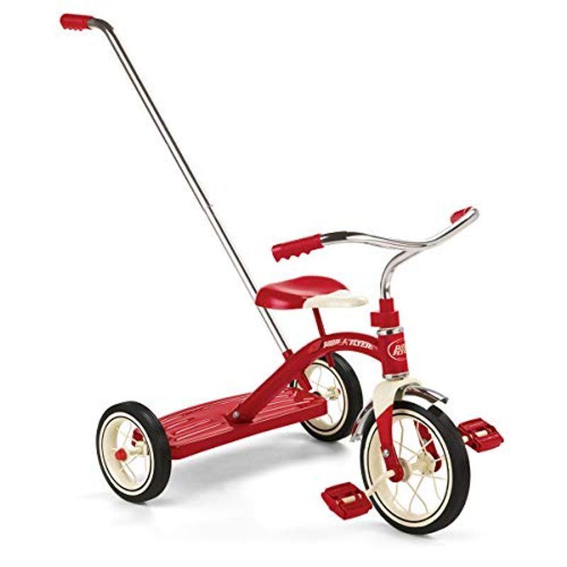 Radio Flyer ラジオフライヤー クラシック トライサイクル 手押しバー付 レッド Classic Red Dual Deck Tr