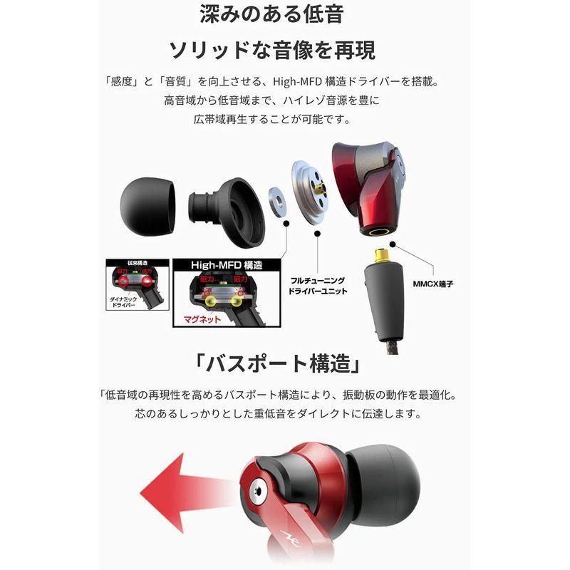 ラディウス radius HP-NHR31 イヤホン : ハイレゾ対応 MMCX リケーブル Ne VOLTシリーズ 重低音モデル HP-N HP radius NHR31 イヤホン ハイレゾ対応 MMCX リケーブル Ne VOLTシリーズ 重低音モデル アジャスタブルポート