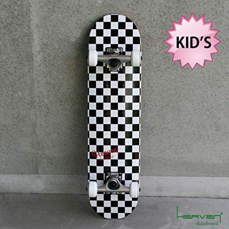 スケートボード 28.5×7.357インチ 72.4×18.7cm HEAVEN JUNIOR SKATEBOARD CHECKER チェッ HEAVEN スケートボード 5×7 357インチ 4×18 7cm JUNIOR SKATEBOARD CHECKER チェッ メイプル 7ply