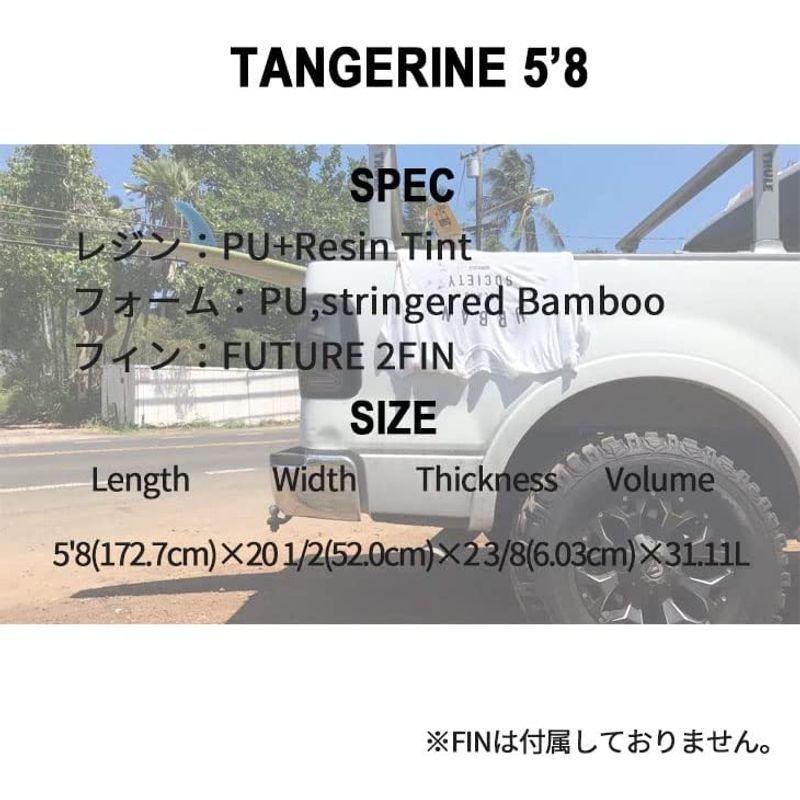URBAN ISLAND SOCIETY TANGERINE タンジェリン 58 PU SURFBOARDS サーフボード 2022年