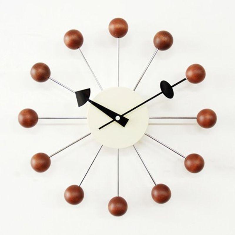 ☆スピード発送☆ BALL clock（ボールクロック）ウォールナット色正規