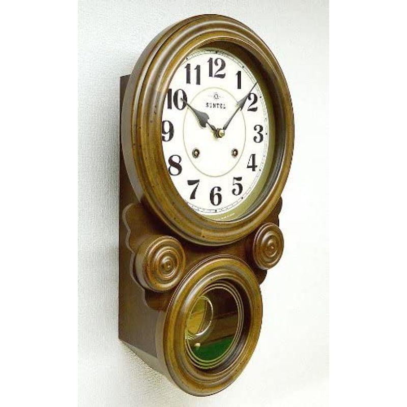 さんてる 日本製 ボンボン振り子だるま時計(アラビア文字) QL687-A アンティークブラウン 日本製 ボンボン振り子だるま時計 アラビア文字 QL687 アンティークブラウン サイズ