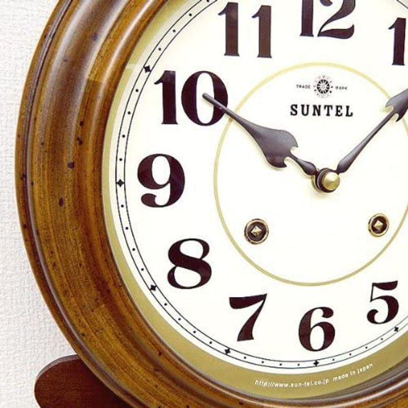 さんてる 日本製 ボンボン振り子だるま時計(アラビア文字) QL687-A アンティークブラウン 日本製 ボンボン振り子だるま時計 アラビア文字 QL687 アンティークブラウン サイズ