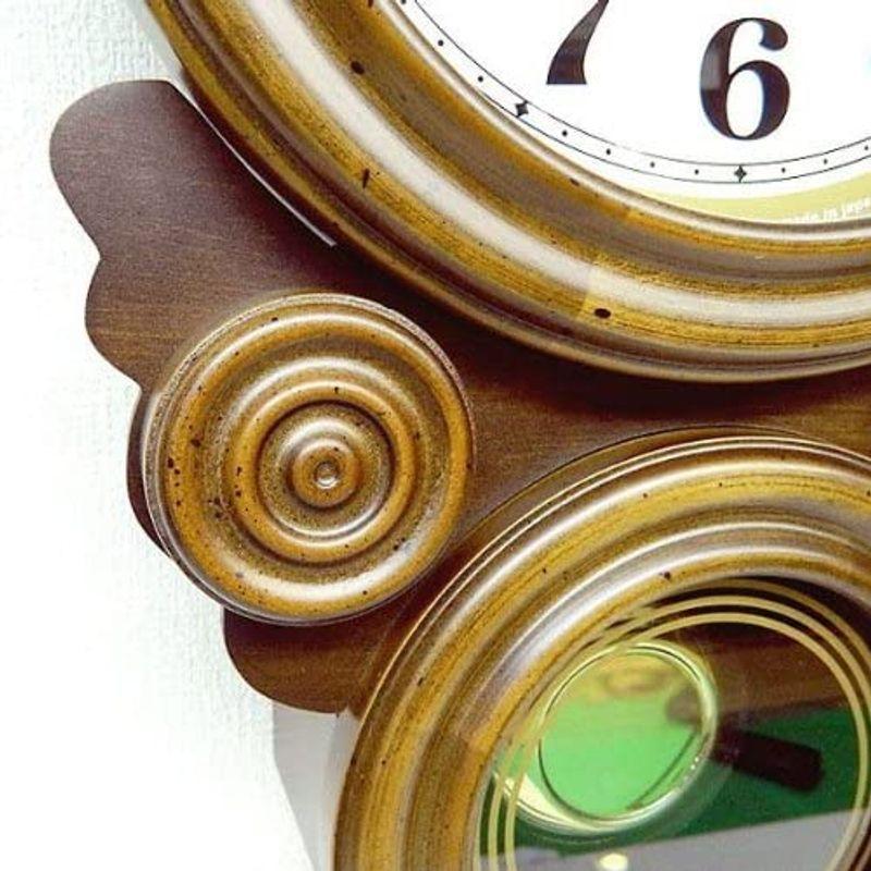 さんてる 日本製 ボンボン振り子だるま時計(アラビア文字) QL687-A アンティークブラウン 日本製 ボンボン振り子だるま時計 アラビア文字 QL687 アンティークブラウン サイズ