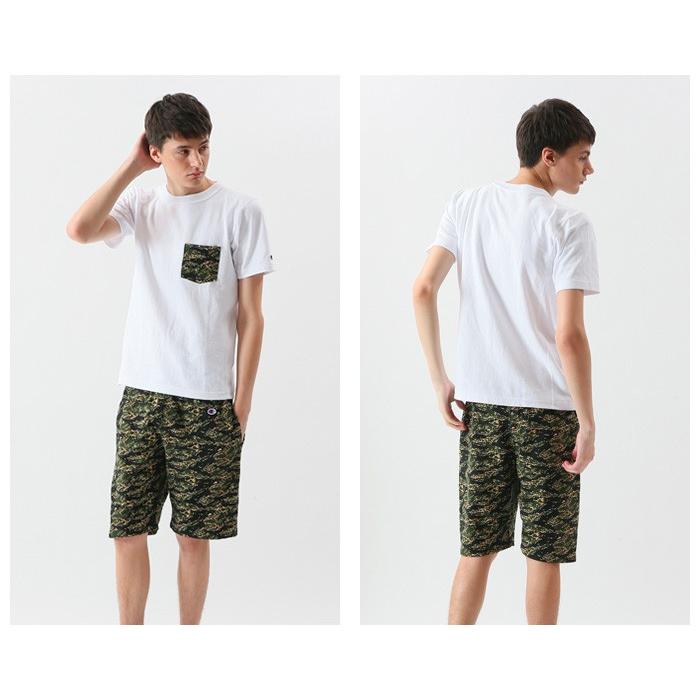 Champion（チャンピオン） ポケット Tシャツ 迷彩 リバースウィーブ