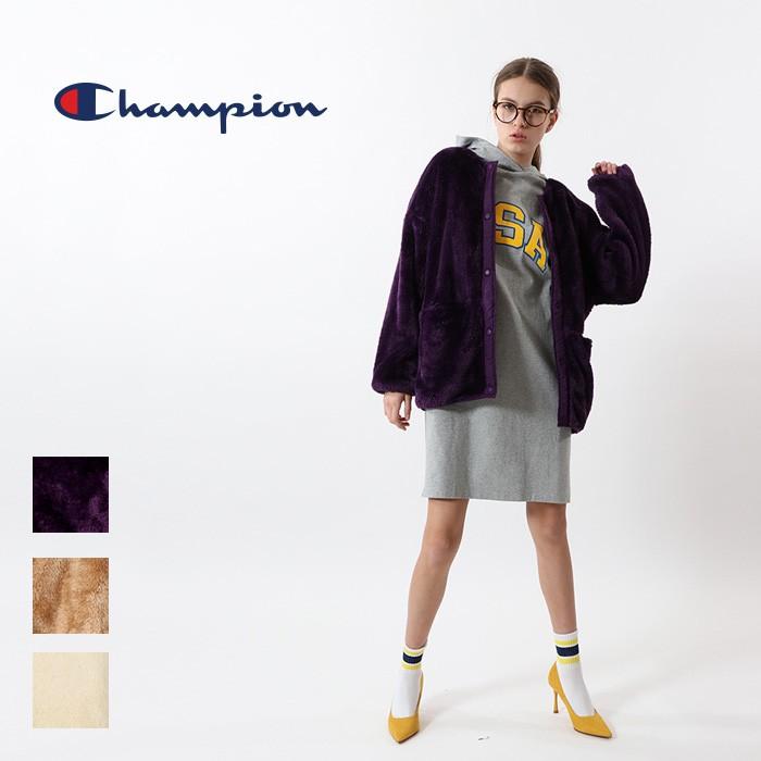 [チャンピオン] スナップボアジャケット アウター シェルパフリース Vネック Champion（チャンピオン） フリース ボア アウター スナップジャケット