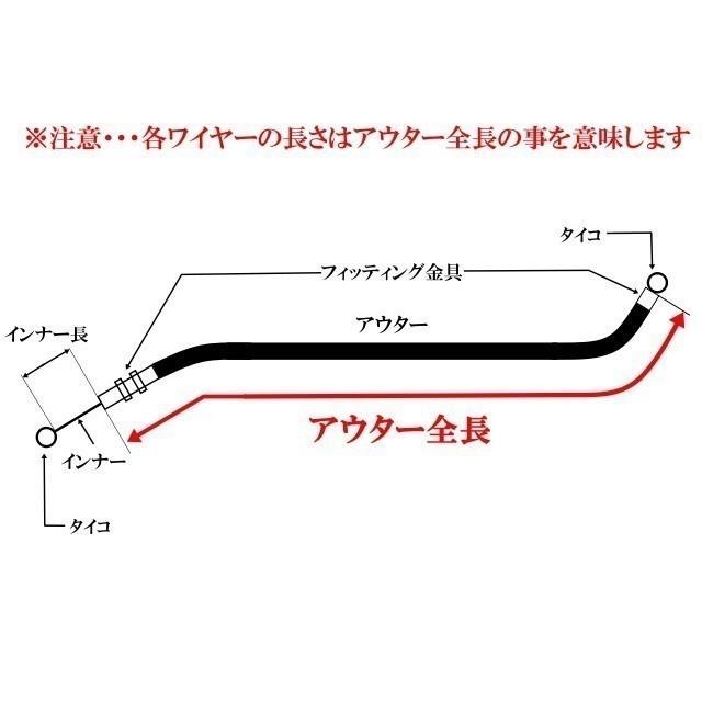 専用出品⑤ Z400FX E4 アップハンワイヤーセット 30cmロング Bkit バイク