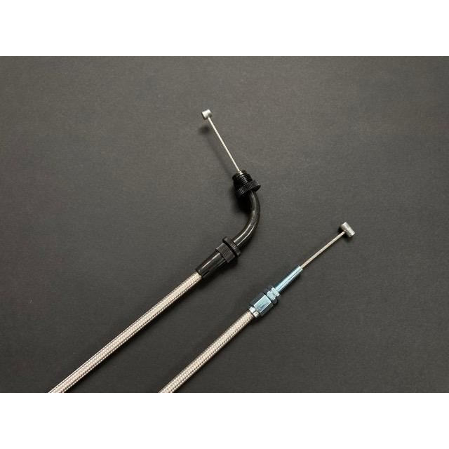 GSX250E/400E メッシュアクセルワイヤー 30cmロング 日本製 : エル
