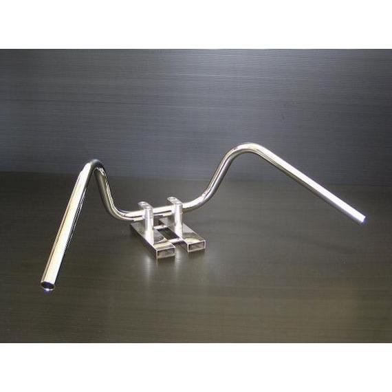 S-20 絞りアップハン 汎用 バイク ハンドル 22.2mm 20cm : エル