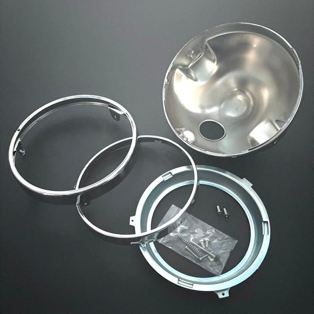 純正 新品 CBR400F 互換ヘッドライト リム メッキ 純正 新品 CBR400F