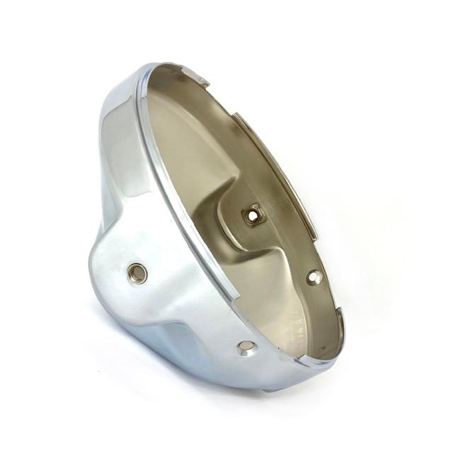 汎用 ヘッドライトリム ケースセット 180mm メッキ 8mm穴 丸目ライト