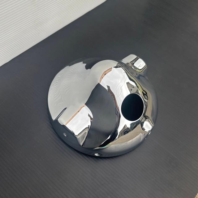 汎用 ヘッドライトリム ケースセット 180mm メッキ 8mm穴 丸目ライト