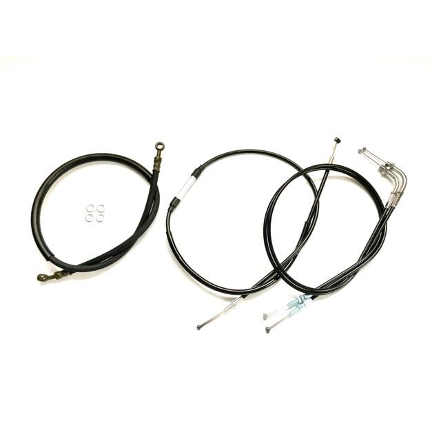 蚊 Z1 Z2 Z750FX Z1000MK2 アップハンワイヤーセット 20cmロング Akit