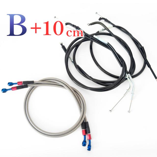 ゼファー400 アップハンワイヤーセット 10cmロング Bkit : エル