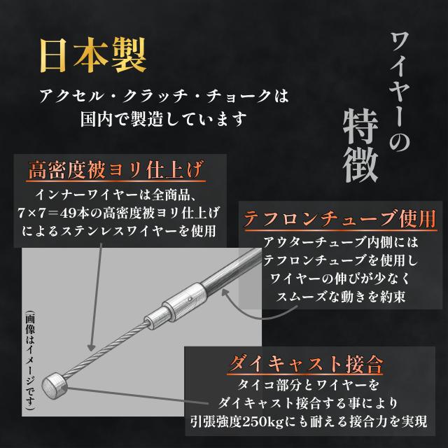 ゼファー400 アップハンワイヤーセット 10cmロング Bkit : エル