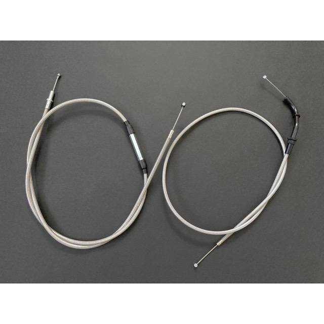 Z400GP Z2絞りハンドル メッシュブレーキホース ワイヤー セット Cキットの画像