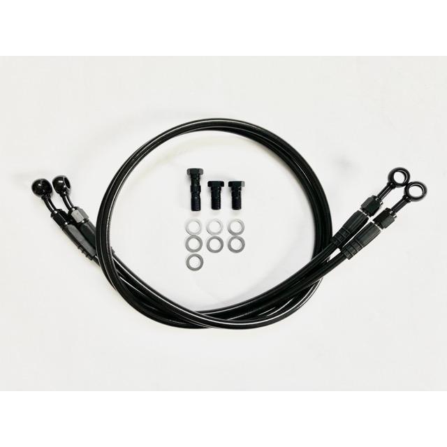 ZRX400 Mスーパー絞りアップハンドル メッシュブレーキホース ワイヤー