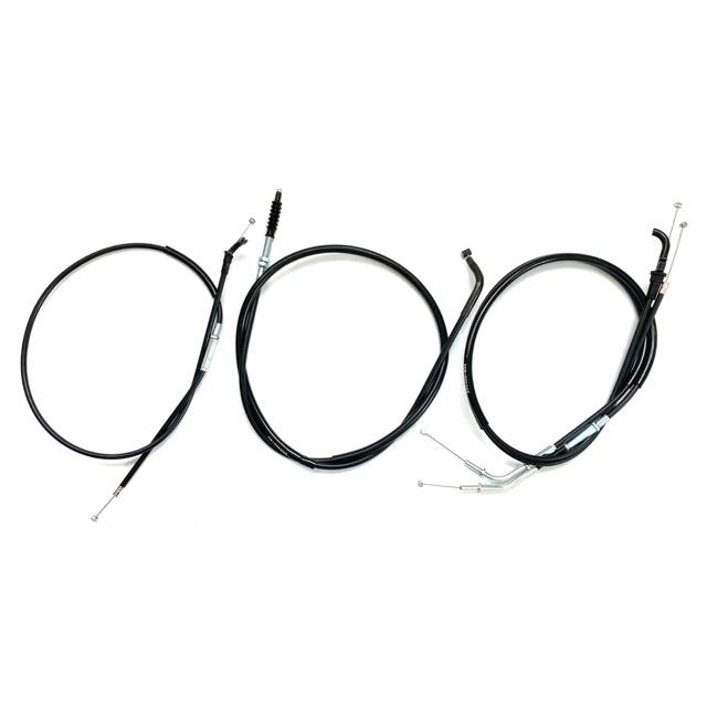 ZRX400 S絞りアップハンドル メッシュブレーキホース ワイヤー セット