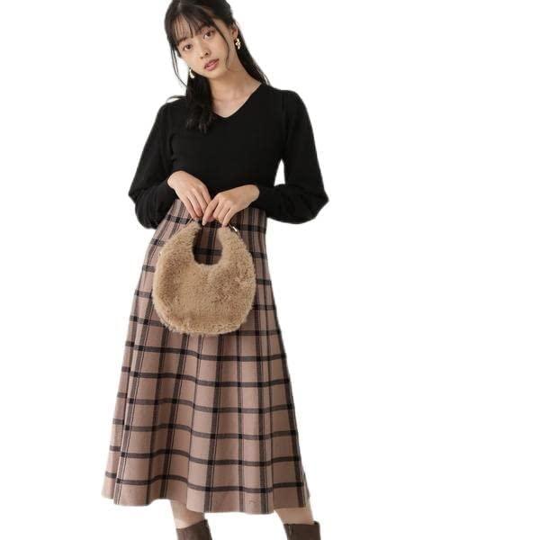 [プロポーションボディドレッシング] カジュアルドレス レディース ベージュ×ブラック