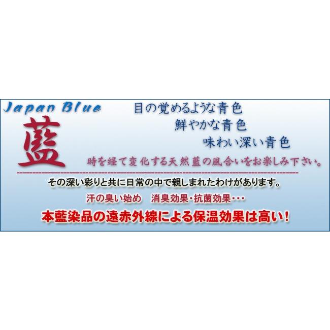 リストバンド 本藍染 ワッフル リストウォーマー（2枚1組） あまべ藍　あったか 抗菌 防臭 【日本製】 メール便対応 防寒 あったか　冷え取り 防寒 インナー｜em-wear｜04